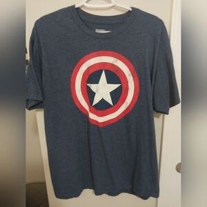 Marvel Blue Captain America Shield T-Shirt